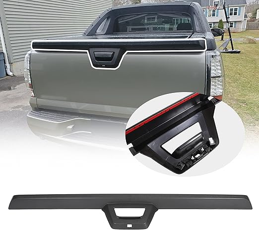 ECOTRIC Tailgate Cap Cover Top Molding Trim Spoiler Compatible with 2007-2013 Chevy Chevrolet Avalanche & Cadillac Escalade EXT W/Camera Hole
