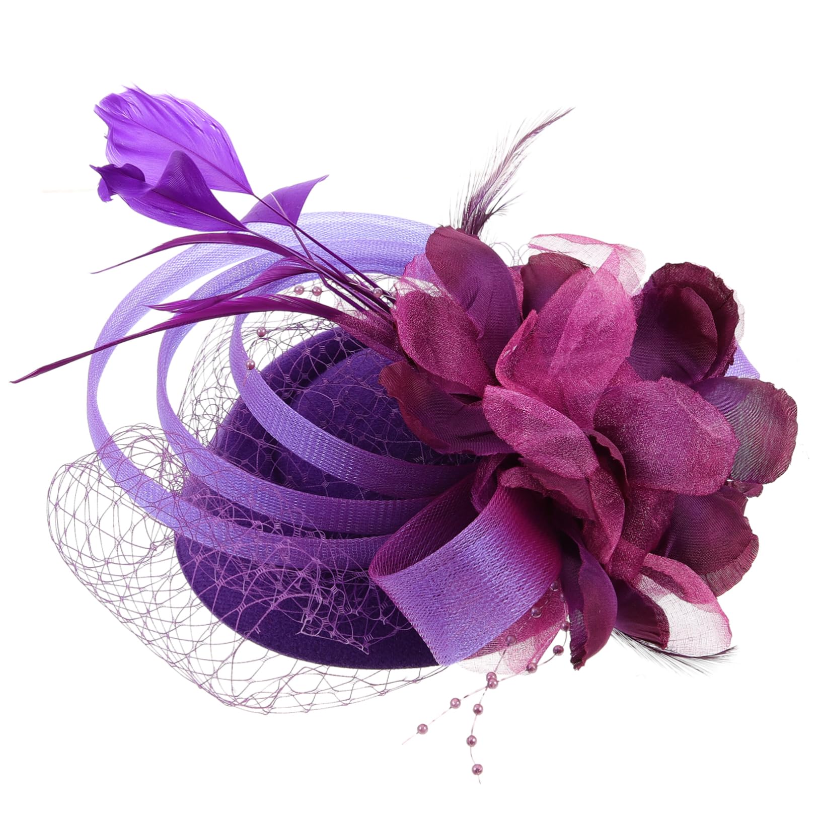 Abaodam 4pezzi Fascinator Elegante per Donne Accessorio per da Cerimonia Matrimonio e Feste Leggero e Confortevole Design alla Moda per Ogni Occasione