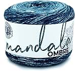 Lion Brand Yarn Mandala Ombré Yarn with Vibrant Colors, Soft Yarn for Crocheting and Knitting, Harmony, 1-Pack