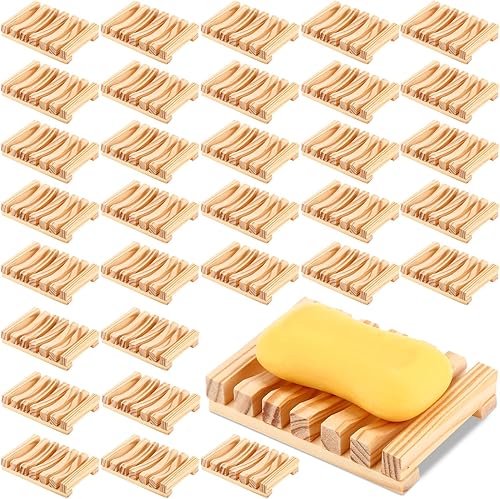 Skylety Jabonera de ducha, jabonera de madera, bandeja de jabón para drenar, funda de jabón, soporte de jabón para baño, cocina, esponja de viaje, disponible en Yaxa El Salvador