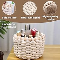 Vista 2 de Cestas anidables para horno para organización de juguetes y hogar, cesta de almacenamiento de cuerda de algodón, cesta de almacenamiento de regalo