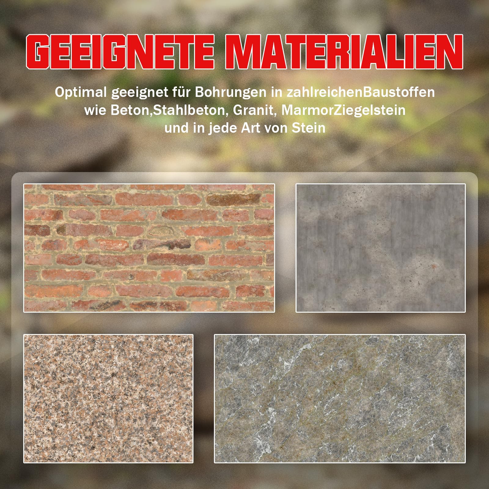 Maysay Foret à béton SDS Plus 35 x 460 mm avec 4 tranchants en carbure - Foret à béton professionnel pour pierre, béton, bois, brique et carrelage