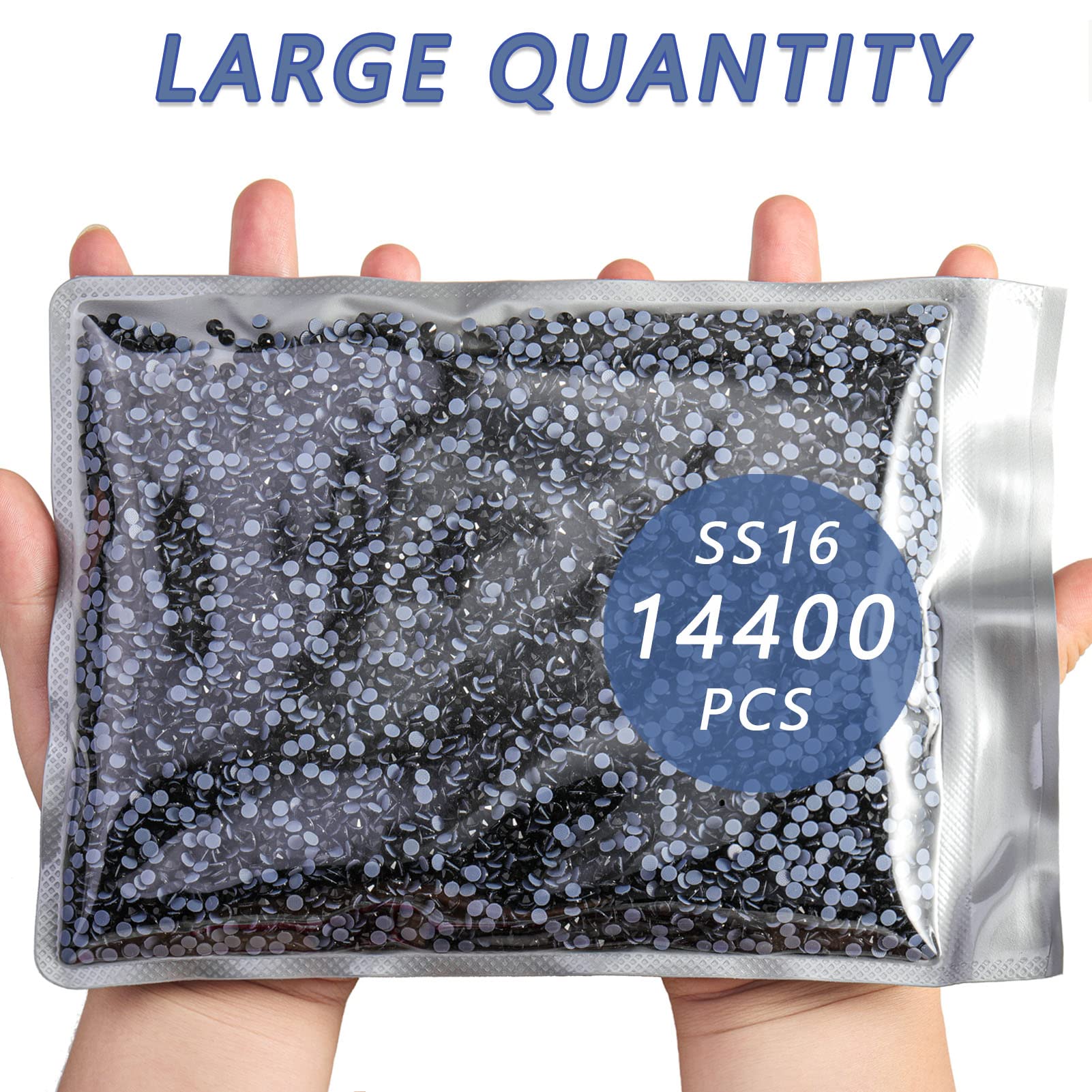 Beadsland SS30 288 stuks kristallen strass-steentjes met platte achterkant om te knutselen, doe-het-zelf decoraties op kleding, licht Siam, 6,3-6,5 mm