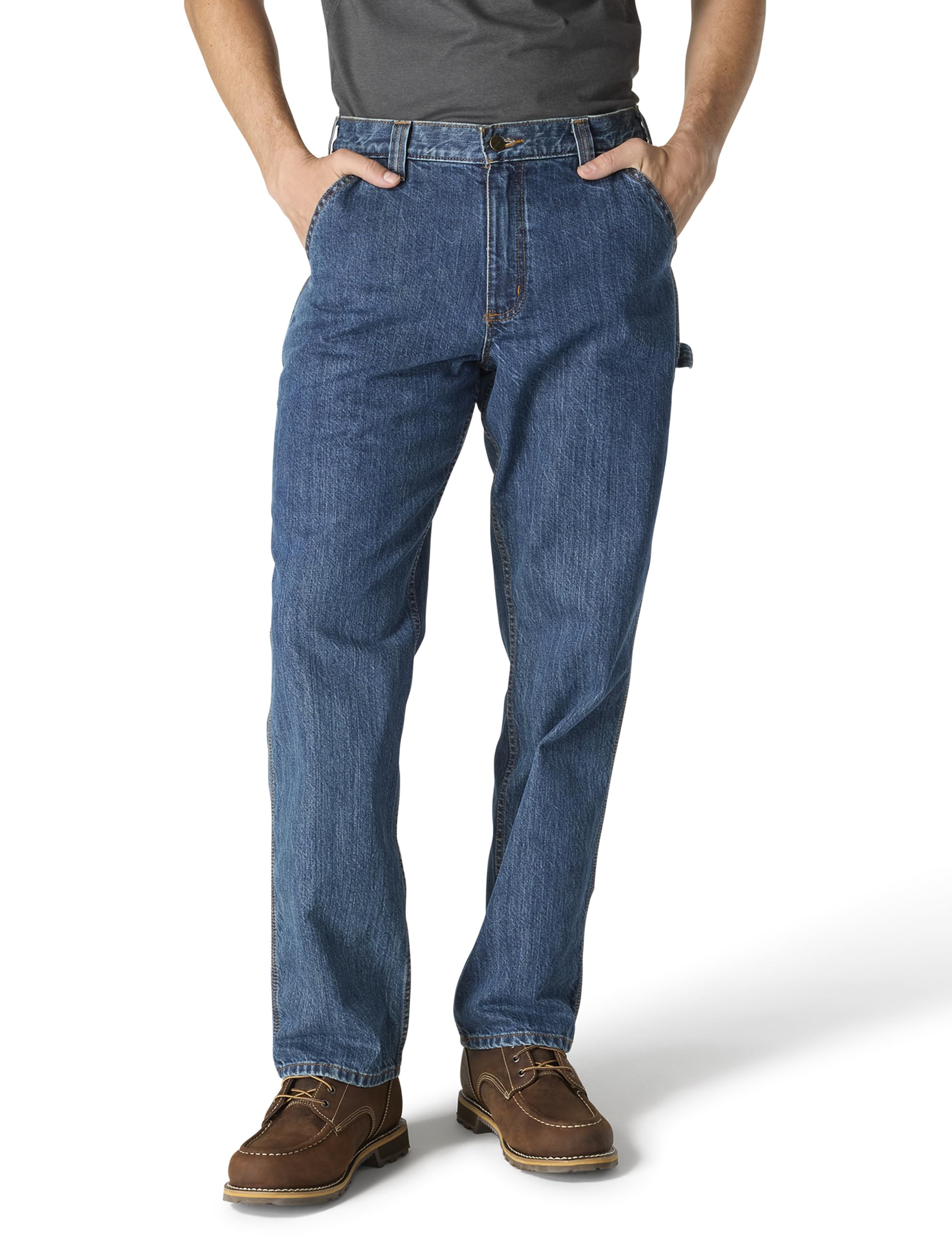 Mens Loose Straight Denim Dungaree