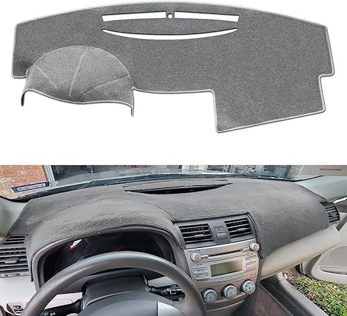 Cubierta de tablero para Toyota Camry accesorios 2007 2008 2009 2010 2011 ajuste personalizado cubierta de tablero (gris oscuro)