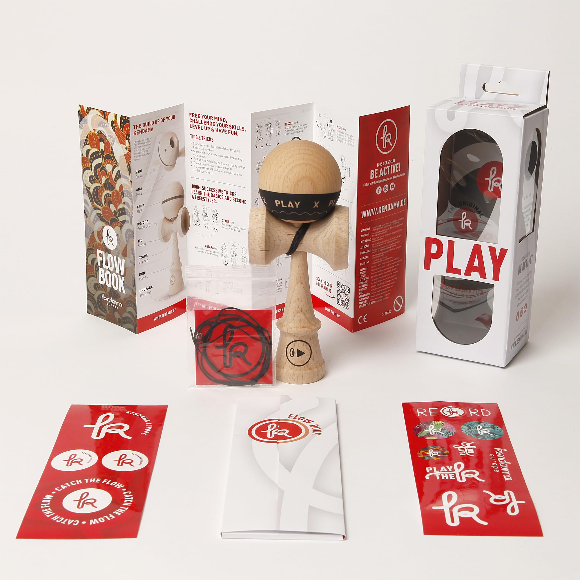 Kendama Europe- Kendama, Color Naturaleza/Negro (K2039)