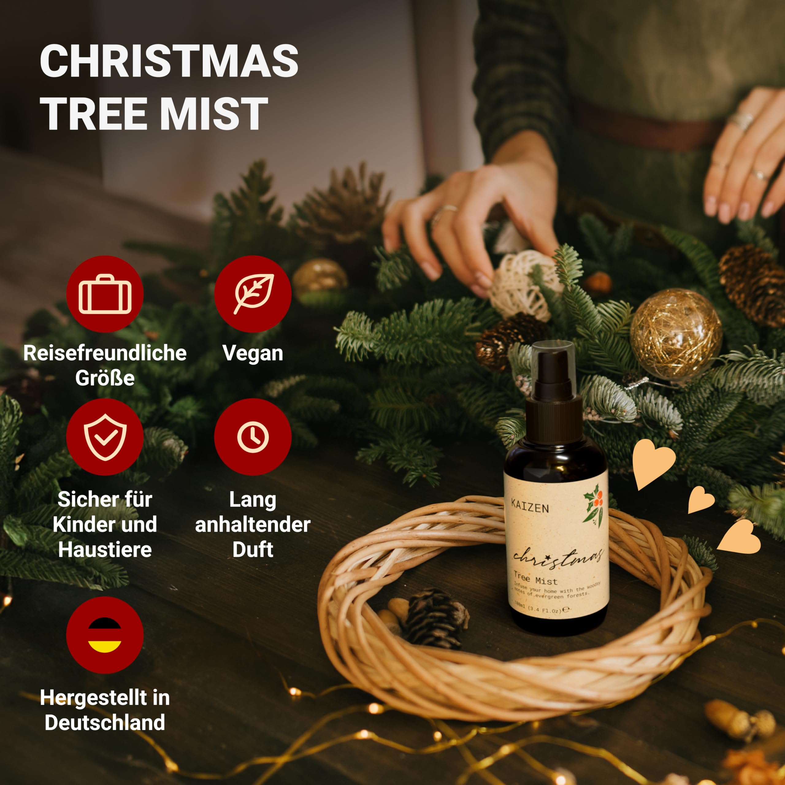 Kaizen Tannenduft fr Weihnachtsbaum - 100ml - Weihnachtsbaum Duftspray,  Sinnlicher Baumduft, Duftl Weihnachten fr besinnliche Stimmung, Raumduft  Weihnachten Christmas Duft Raumspray : Amazon.de: Drogerie & Krperpflege