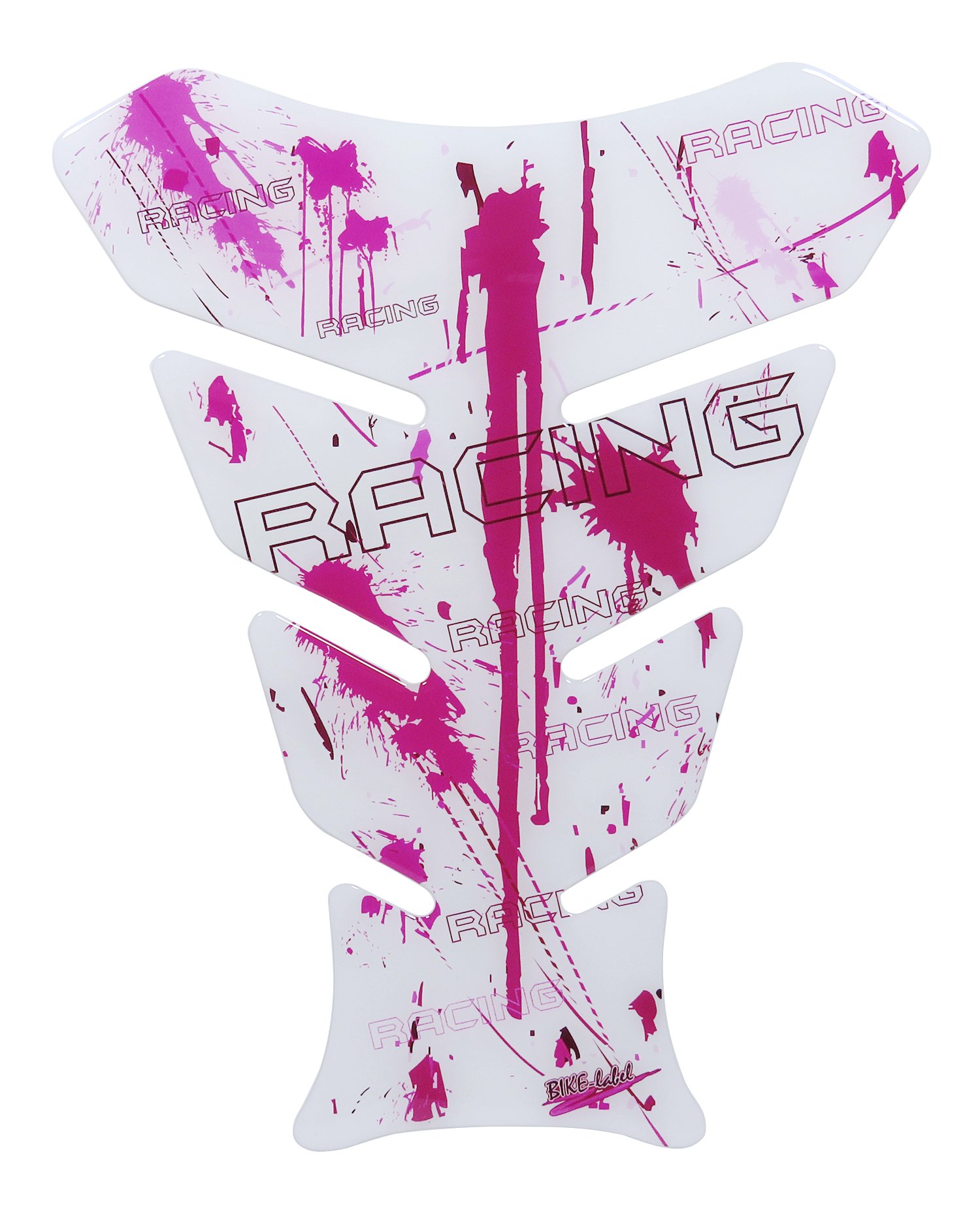Tampon De Réservoir 3D BIKE-label Protection Peinture Moto Universelle Noir-Rose - Anti-Rayures & Éclats 500332