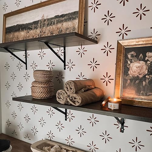 Miniatura 2 de Kaboon Estantes flotantes de madera rústica de 10 pulgadas de profundidad x 27 pulgadas de ancho para pared, juego de 2, estantes flotantes de 10