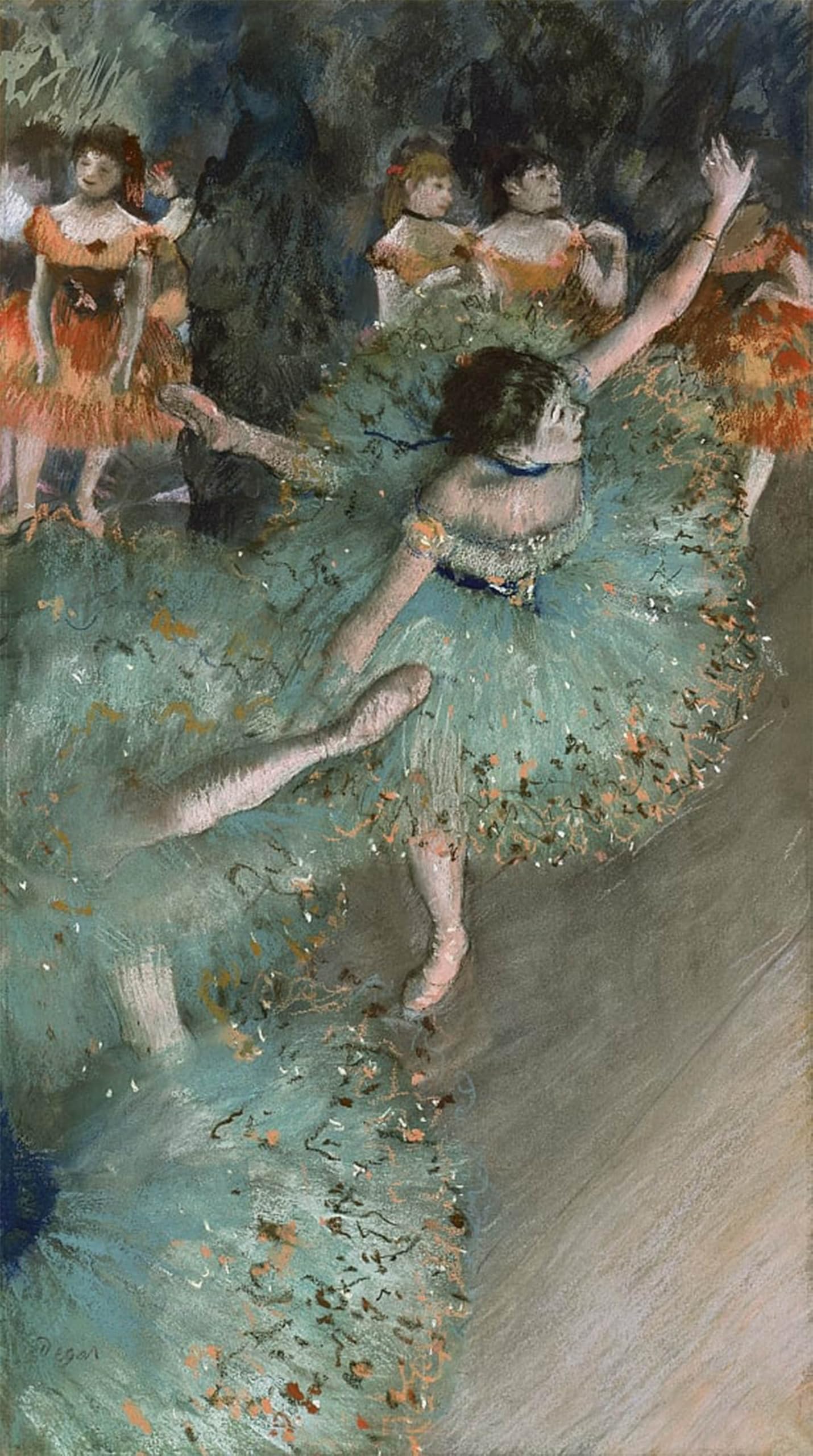Danseuse en vert Degas affiche graffiti pour illuminer votre salon moderne - 5