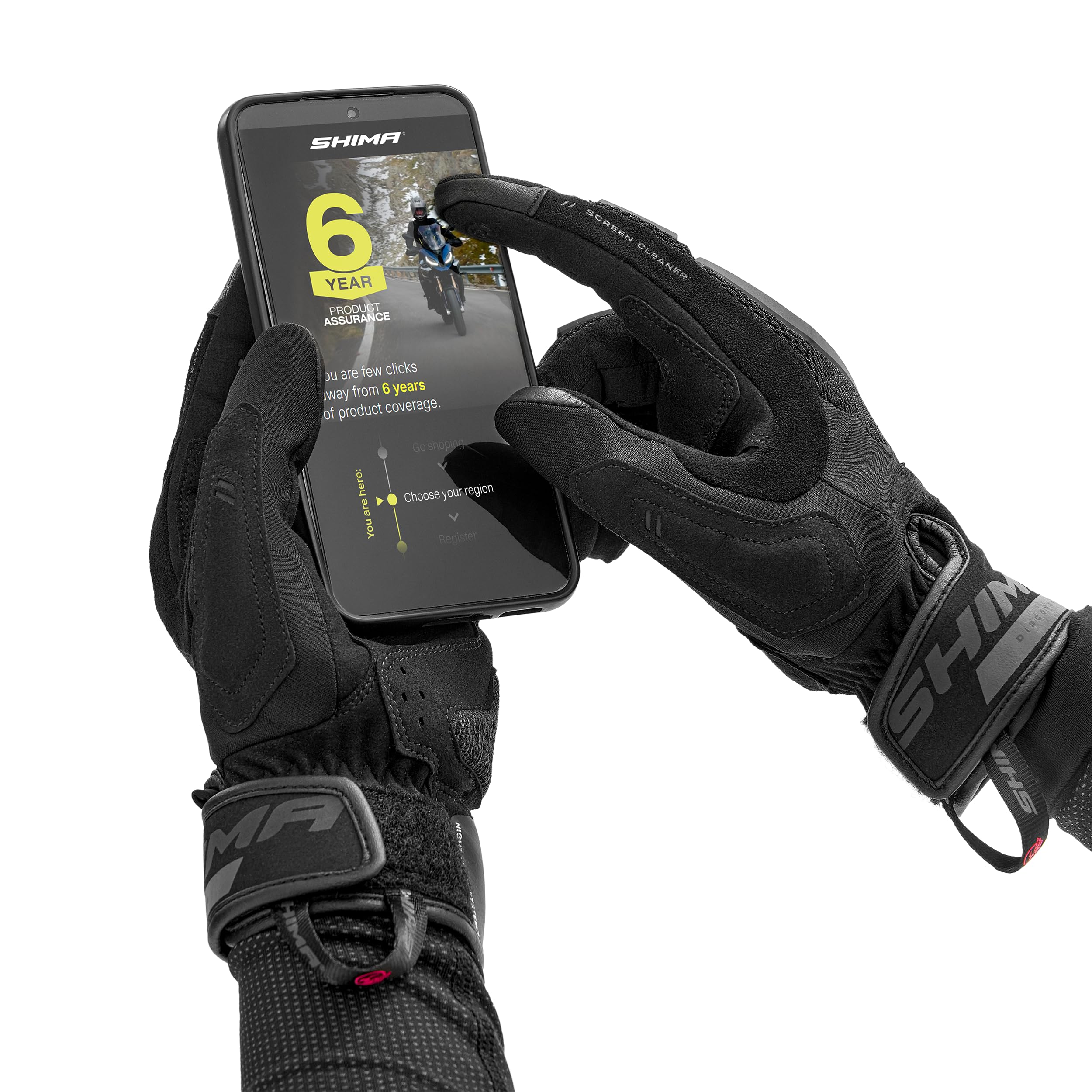 SHIMA STREAM Gants Moto Homologué Femme Textile Longues Ete Ventilé Protecteur Perforé Gant Protecion Norme Touchscreen Ventilation Scooter Trotinette Motocyclette (Femmes, Noir, XS)