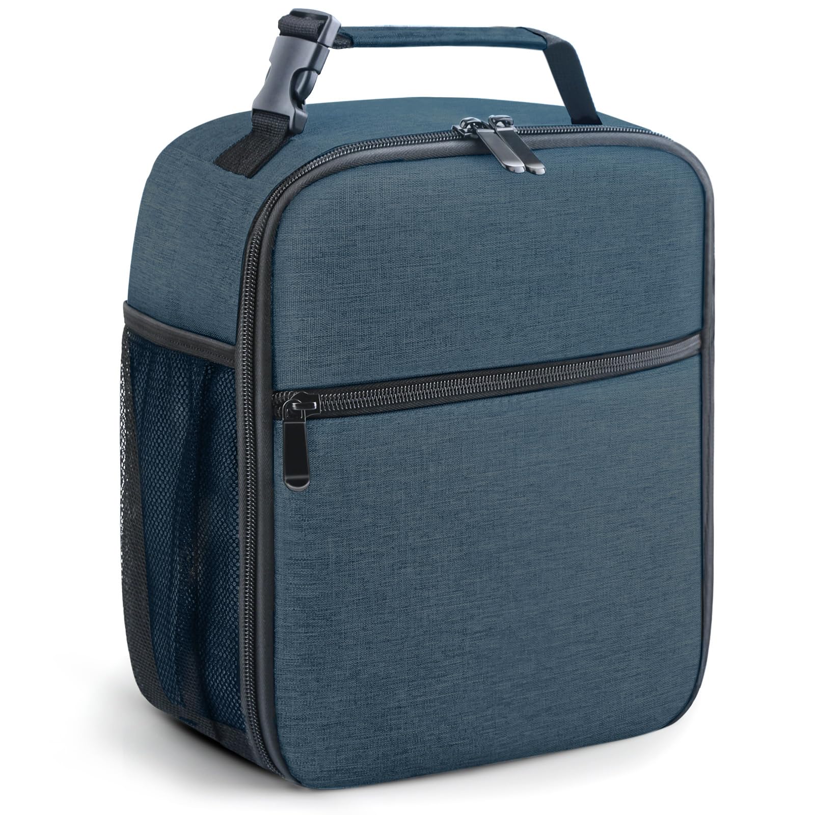 Lunch Bag for Men/Women, Reusable Lunchbox for Adult, Small Insulated Lunch box, Lunch Tote Bag for Office, Work, Picnic - Blue