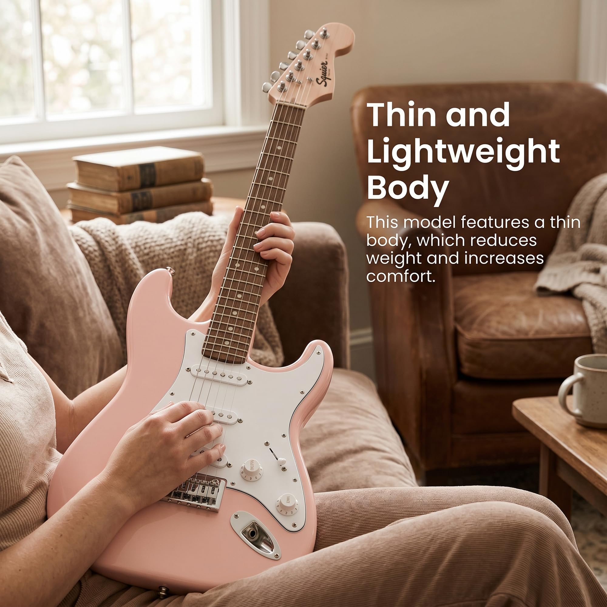 Amazon.com: Fender Squier 3/4-Size Kids Mini Strat Electric Guitar