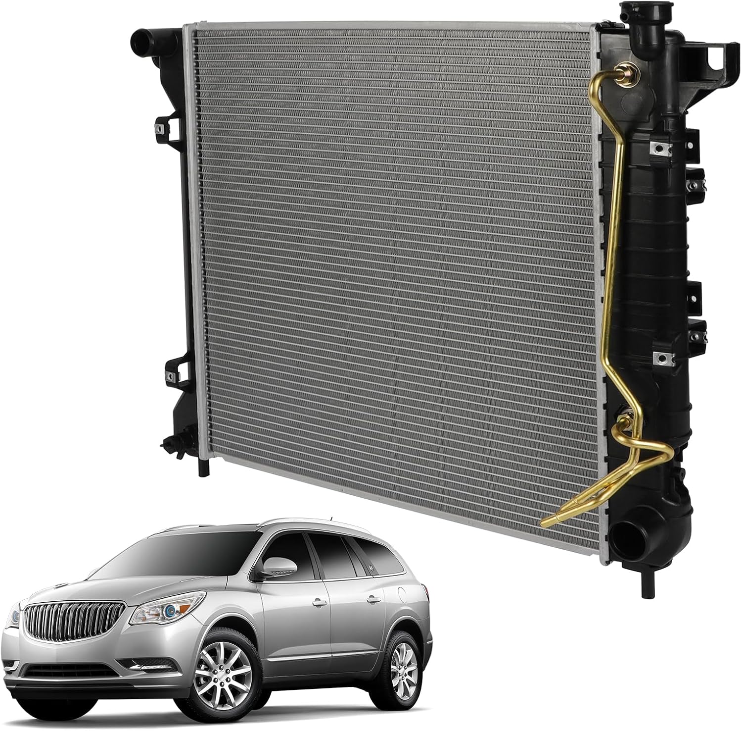 OCPTY 1905 Engine Coolant Radiator Compatible with 1997-1999 for Dodge Dakota 3.9L 1997-1999 for Dodge Dakota 5.2L 1998-1999 for Dodge Dakota 5.9L 1998-1999 for Dodge Durango 3.9L CH3010129 CH3010135