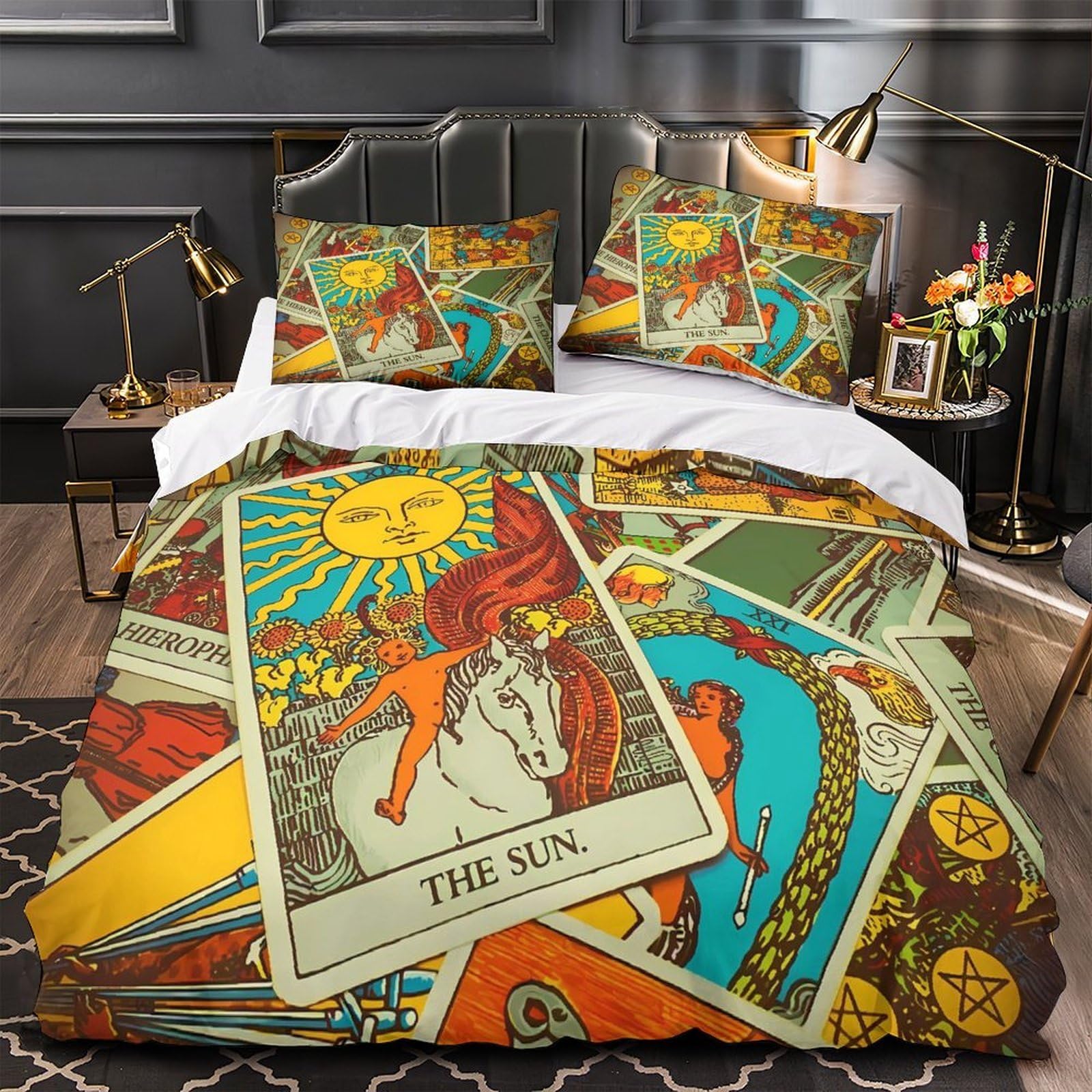 Housse de couette tarot 135x200 microfibre imprimée 3D garçon