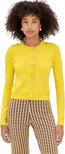 LE BOP Women's Diana Cardigan, Citrine, L