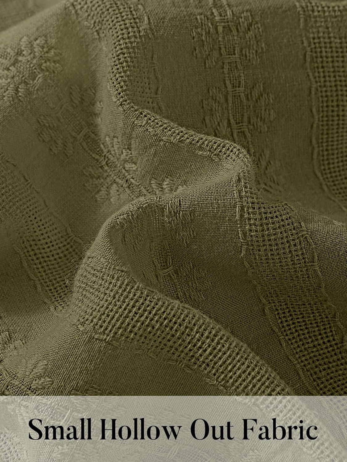 MEROKEETY Winter Spring Midi Dresses for Women 2026 Casual Vacation Long Sleeve V Neck Tiered Cotton Maxi Dress Pockets - Image 6