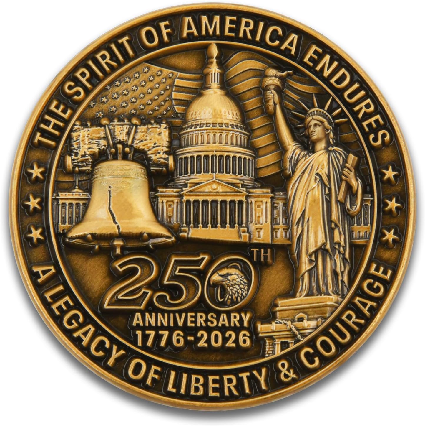 United States of America 250th Anniversary Commemorative Coin Set - Liberty & Courage 1776-2026 (5-Piece)