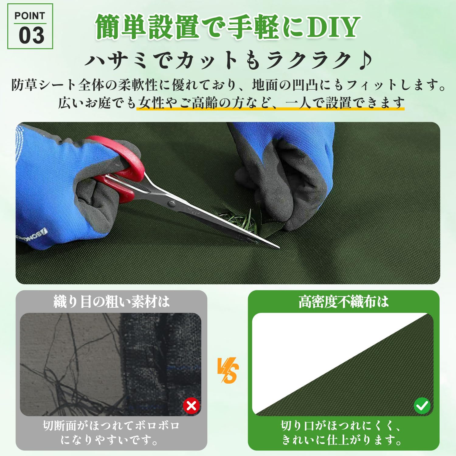 Amazon | XiaZ 防草シート 130g/m² 1M幅 2M幅 高密度 5年耐久 高耐久性