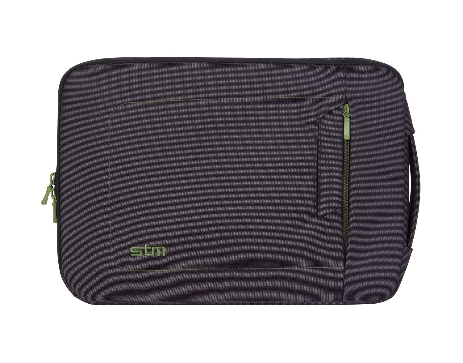 STM dp-2141-1 Jacket Small Sleeve, Fits Most 13-Inch Screens- Black/Green