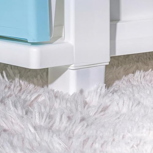 Miniatura 6 de IRIS USA Organizador de almacenamiento de cajones de plástico, 4 cajones, para suministros de arte para el aula, baño, dormitorio, lavandería, marco