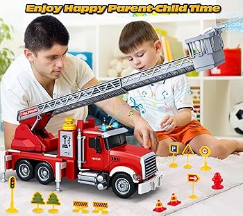 Ｓ★商品Ｎｏ.３４３４☆ＮＥＷ・ＢＲＩＧＨＴ社ＦＩＲＥ・ＲＥＳＣＵＥ消防車ＢＩＧ S☆商品No.3434☆NEW・BRIGHT社FIRE