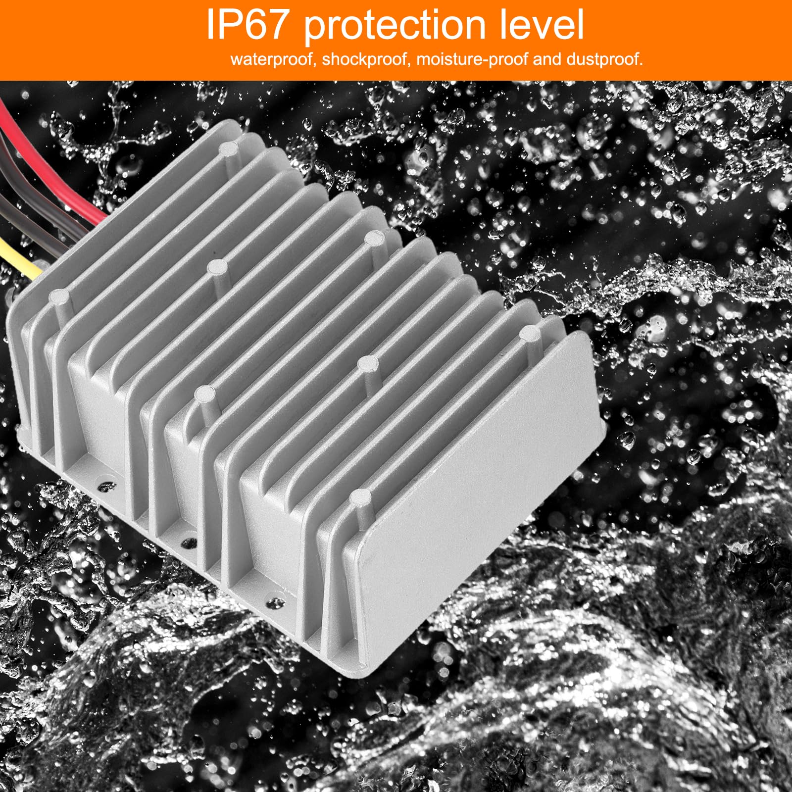 QUARKZMAN Convertitore di Potenza da DC 12V a DC 19V 25A 475W Step UP Regolatore di Tensione IP67 Trasformatore Alimentatore Modulo di Alimentazione per Auto Camion Sistema Solare