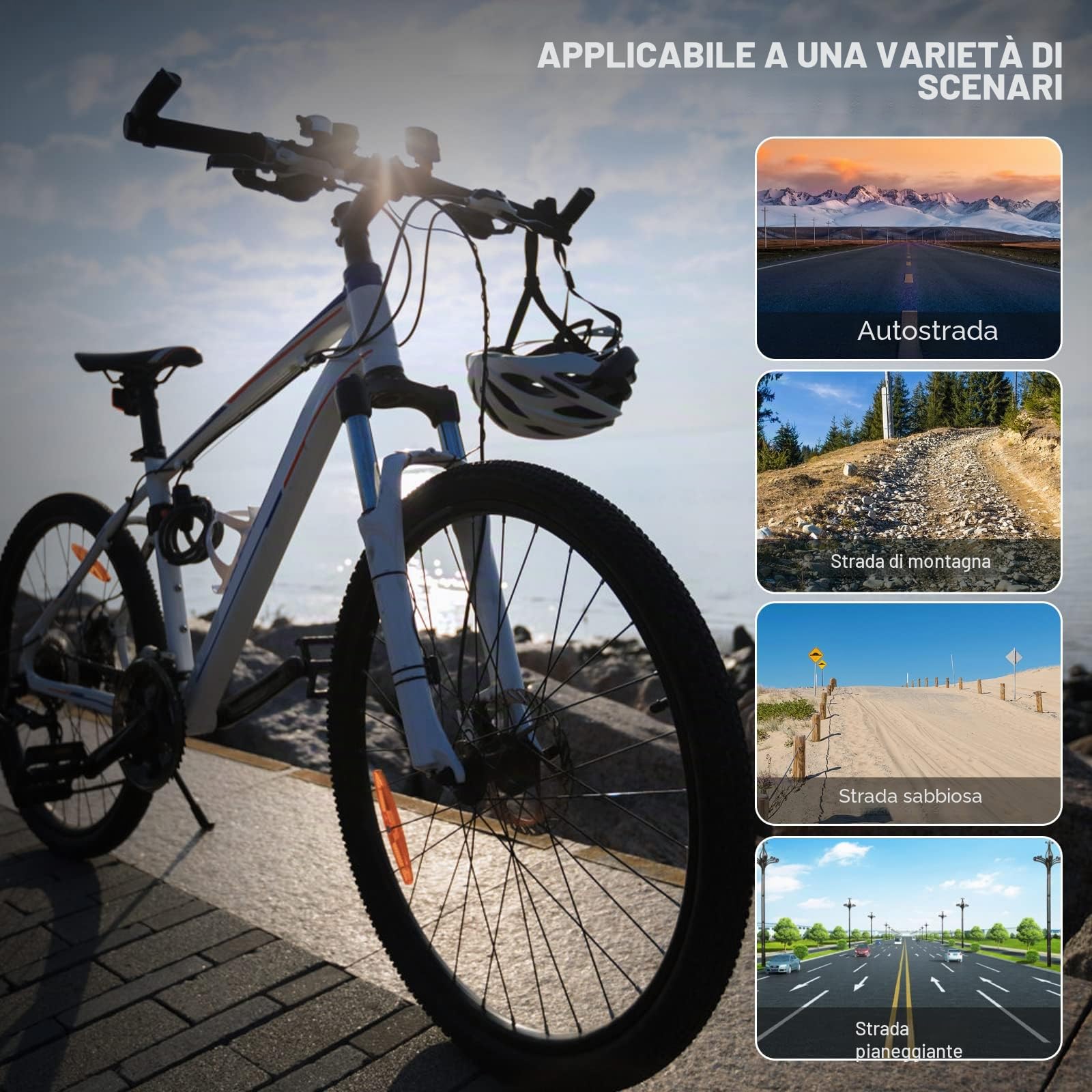 Set di Freni idraulici MTB a Disco, Kit con Rotore 160mm, Anteriore 80CM Posteriore 140CM Olio Bicicletta in Lega di Alluminio