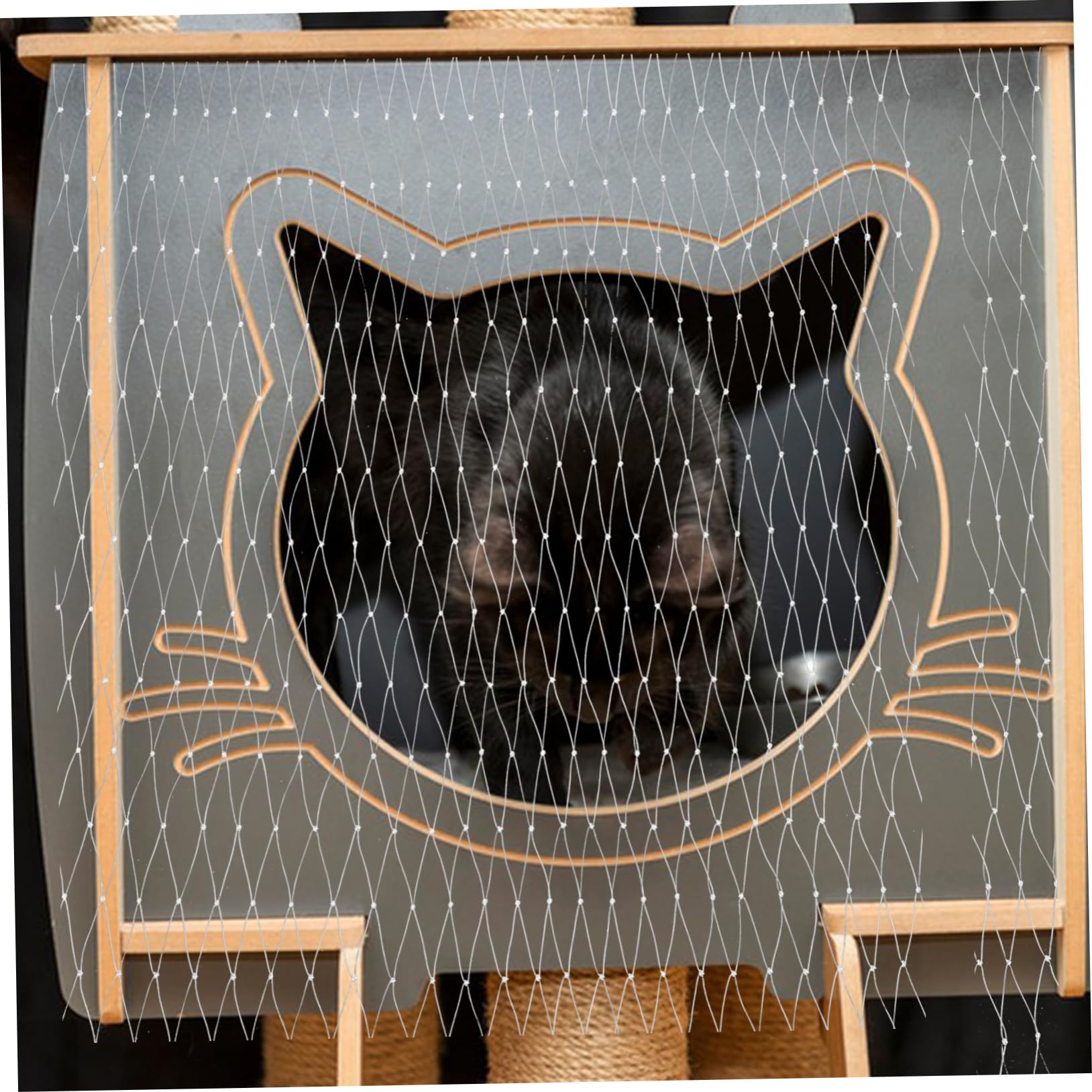 Hemobllo Rete Protettiva per Balcone per Gatti, Set 1 Nylon | Maglia Fitta, per Finestre e Balconi, Adatta a Gatto e Cane, Rete di Sicurezza Anti-caduta