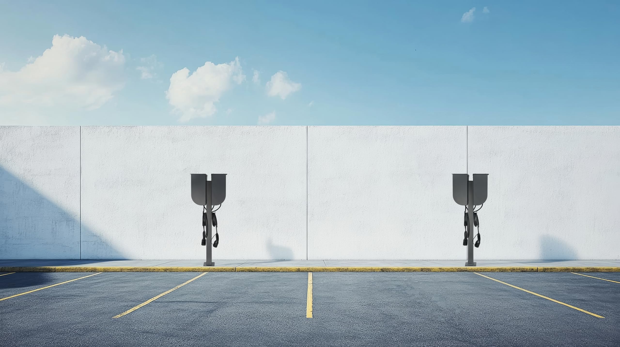Wallbox - Supporto doppio per 2 stazioni di ricarica, colonna autoportante in alluminio, universale per Wallbox, adatto per esterni (doppio supporto con protezione)