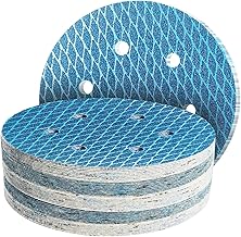 50 Pcs 150mm Eccentric Sanding Discs 6 Hole Grit 150 Pcs Diamond Shape Abrasive Pads Additive Resistant for Orbital Sander