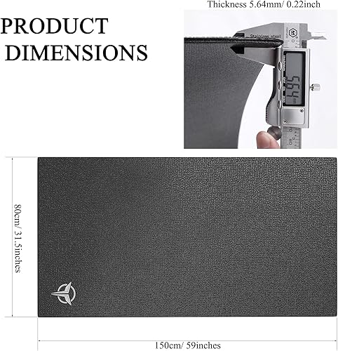 Miniatura 5 de GEWAGE Tapete de bicicleta de 31.5 x 59 pulgadas, tapete de bicicleta estacionario para ejercicio en suelo de madera dura, tapete de entrenamiento