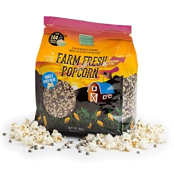 Wabash Valley Farms Sweet Baby Blue Popcorn Kernels Whole Grain Non-GMO Popping Corn for Homemade Popcorn, Movie Night & Whirley Pop 6 lb Bag, Sweet Baby Blue Style