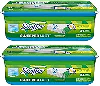 Vista 5 de Swiffer Sweeper Repuestos de Paños Húmedos para Trapear Aroma Ventana Abierta Fresca 32 Unidades Paquete de 2