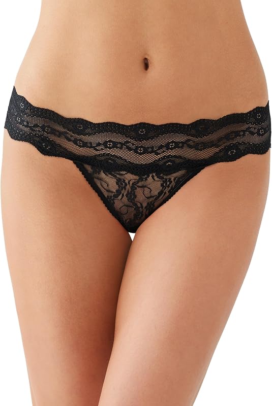 by Wacoal Braguita de bikini de cobertura moderada Lace Kiss para mujer, 978182