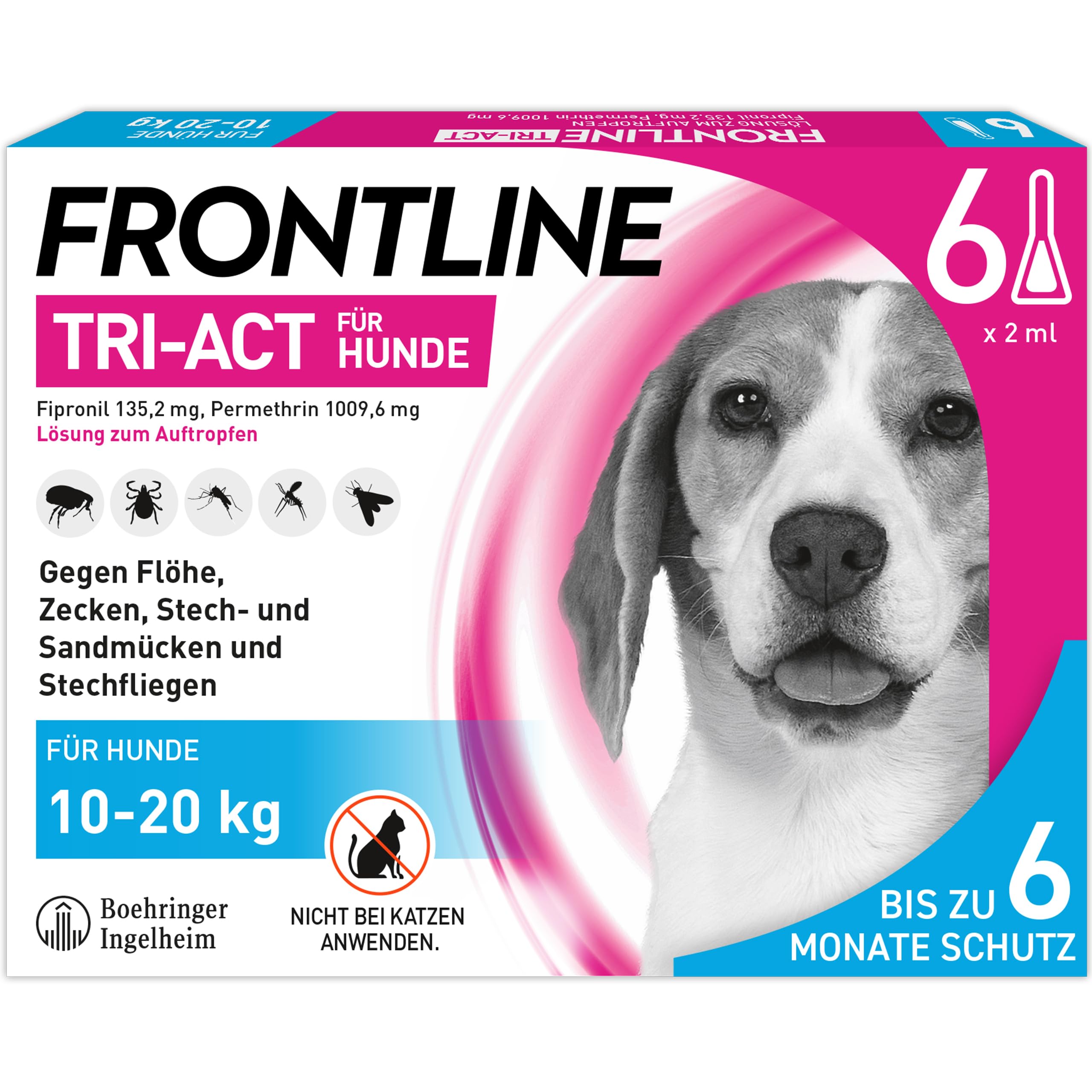 FRONTLINE TRI-ACT Chien M contre les tiques, les puces et les moustiques (10 à 20 kg)