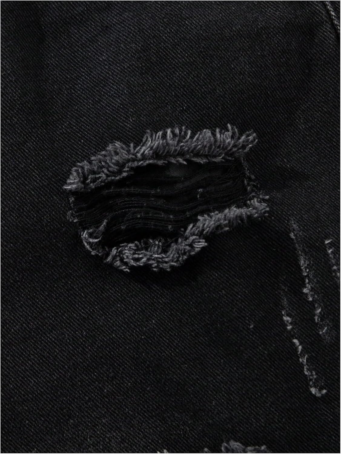 SOLY HUX Men's Ripped Jean Shorts Streetwear Distressed Straight Leg Summer Denim Shorts - Image 4