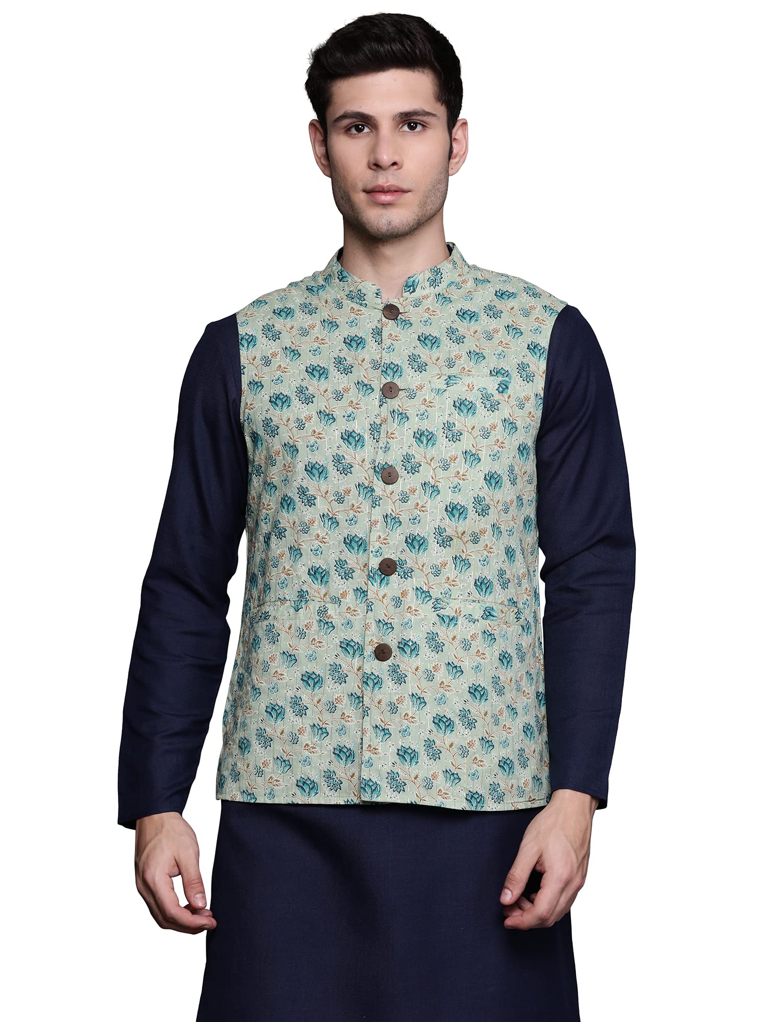 indo era Printed Cotton Nehru Jacket for Men (MNJ0SG01047)-picture-19