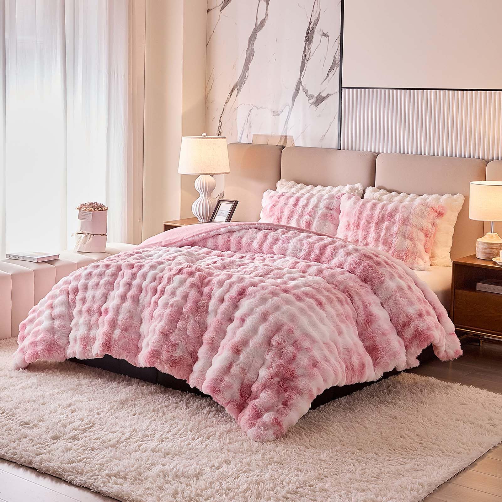 UOZZI BEDDING Feinbiber Schmusetuch Set FLBZ01-T