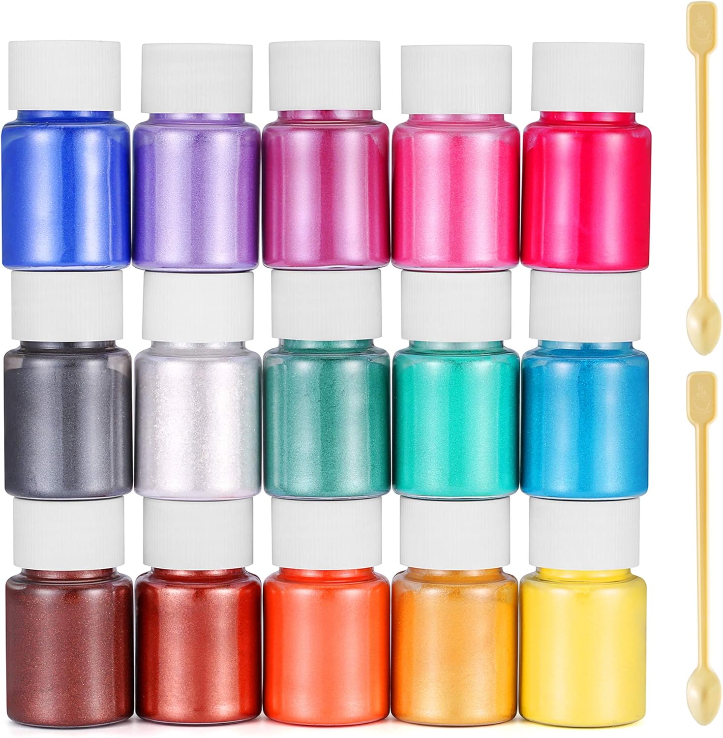 Mica Powder Pure 15 Color, ss shovan Epoxy Resin Dye Powder Pigments