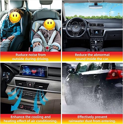 Miniatura 8 de Shine & Bright Auto Protector de borde de puerta de automóvil blanco de 32 pies con forma de U, tira de ribete con material de PVC y clips de metal,