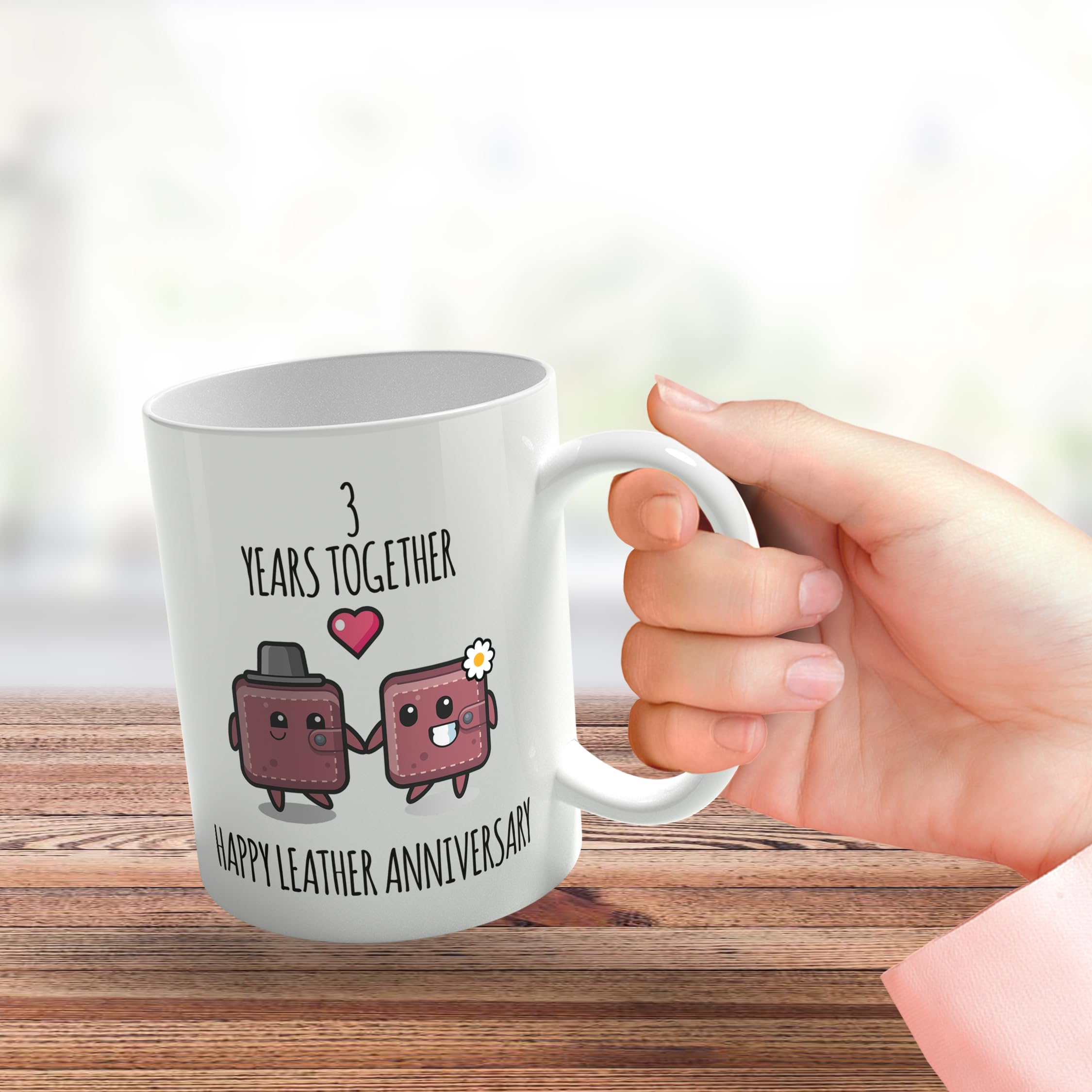 3rd Anniversary Mug Gift for Men Women, 3 Years Together - Image 3