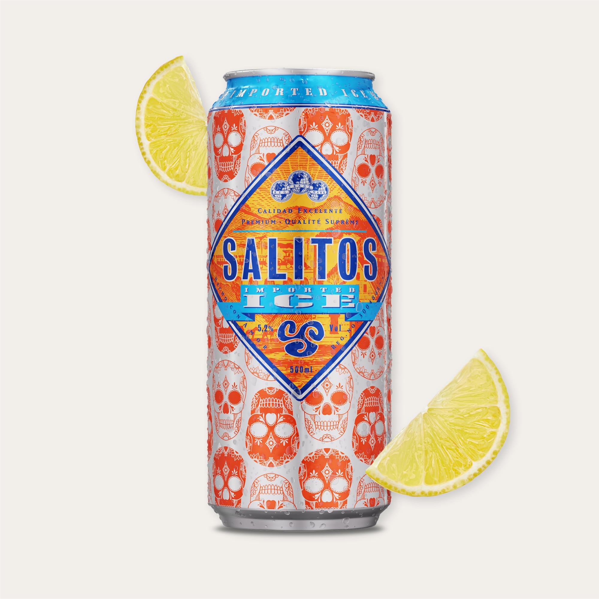 SALITOS ICE 24 x 0,5l Einweg-Dosen Biermischgetränk mit Lemon-Geschmack 5,2% Vol.