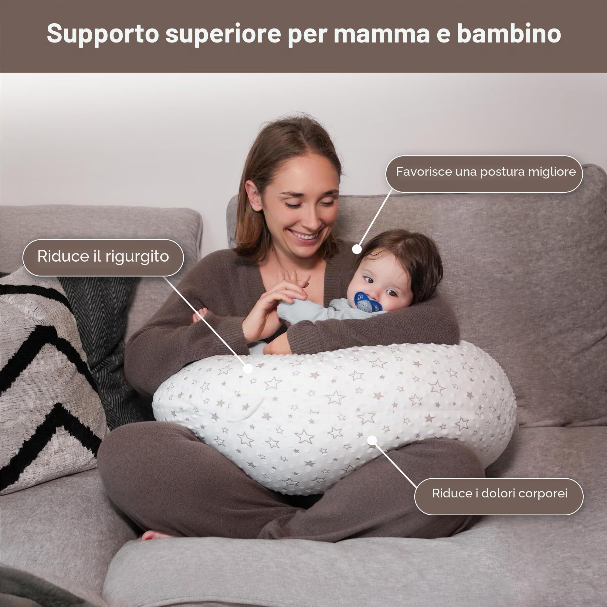 DancesCat 170CM Cuscino Gravidanza Sfoderabile, Cuscino Allattamento, Babycare Cuscino Gravidanza e Allattamento Neonato Multifunzionale, Cuscino per Gravidanza per Dormire