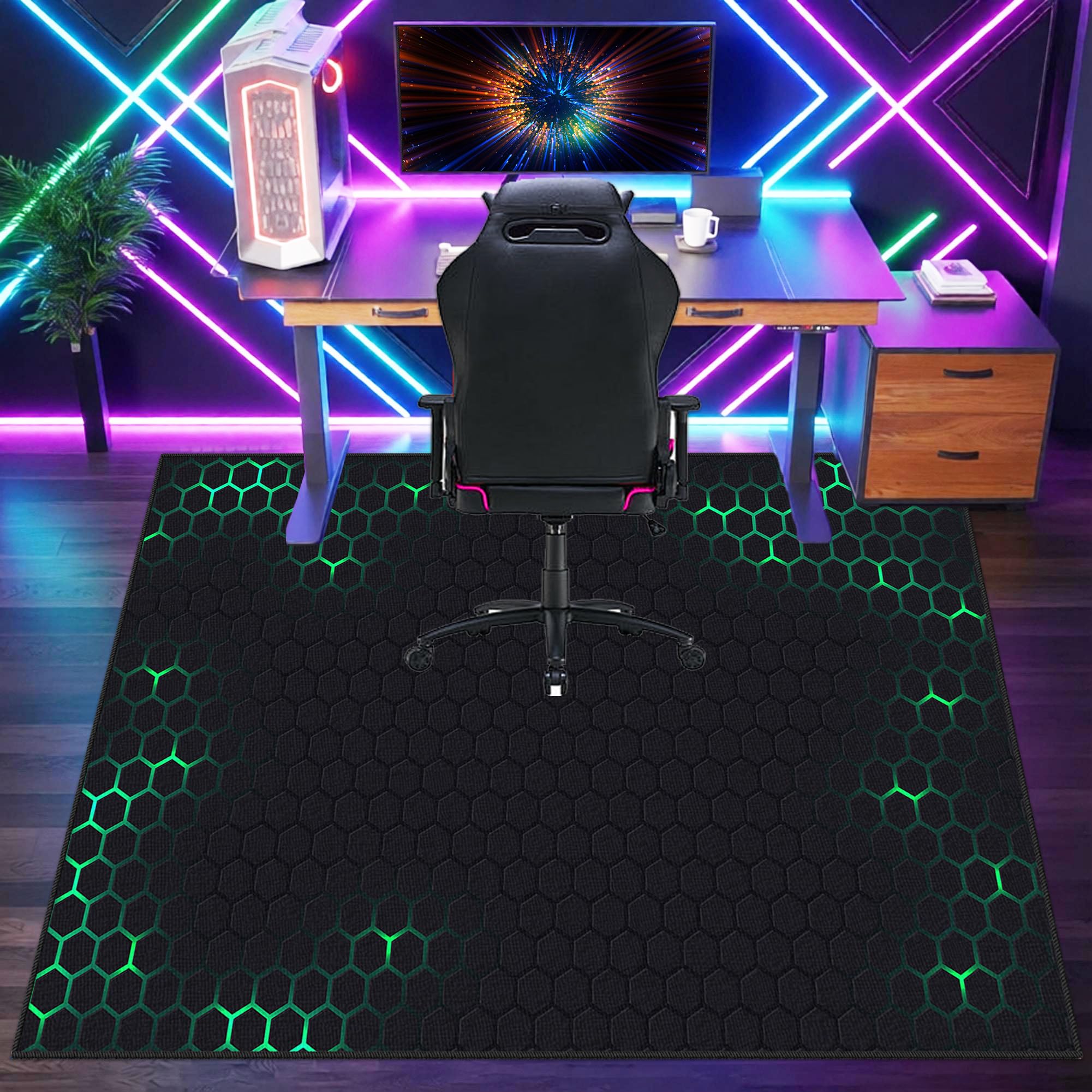 Alfombrilla para Silla Gaming Protector Suelo Silla Ruedas 140 x 160 cm