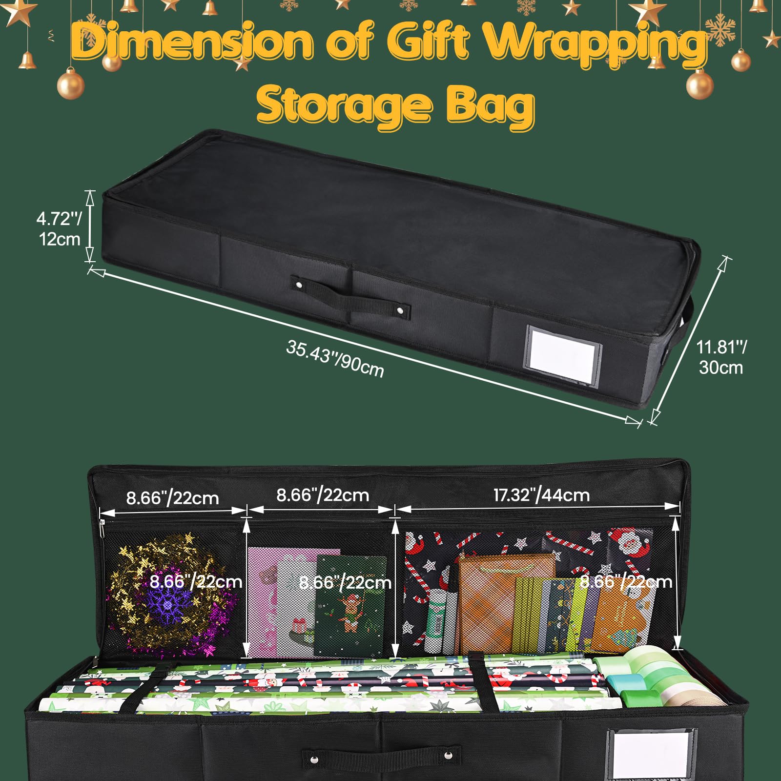 Forbabe Cadeaupapier opslag, 82 x 13 x 34 cm cadeaupapier organizer met Forbabe Cadeaupapier opslag, 82 x 13 x 34 cm cadeaupapier organizer met