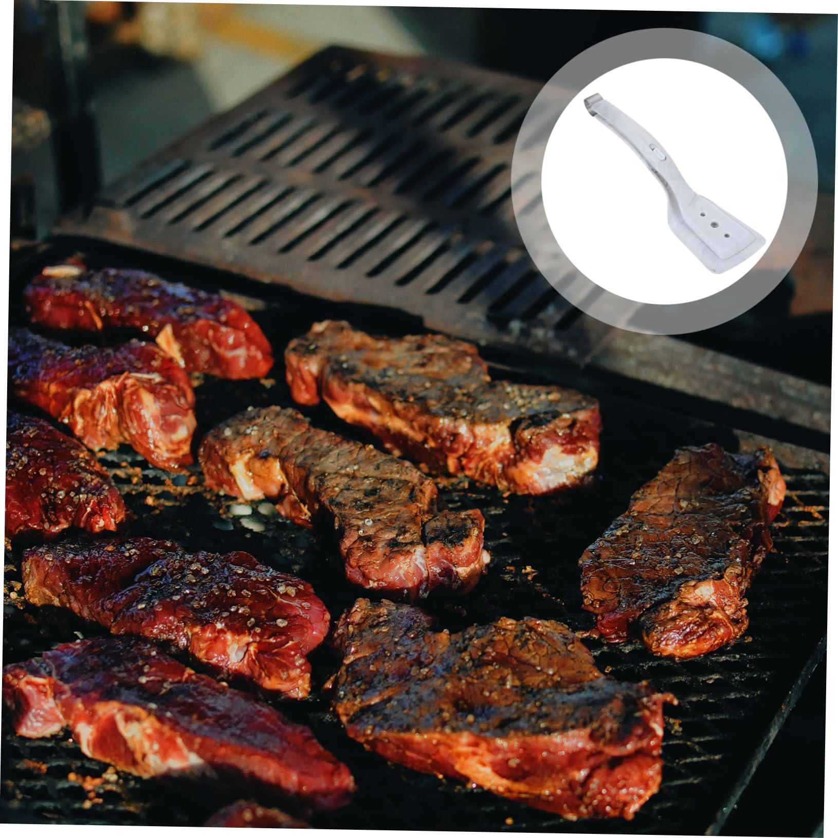 IMIKEYA 4pezzi Spatola in Silicone Con Pinza Per Cottura Antiscivolo e Perfetta Per Bbq e Cucina Per Girare e Servire Alimenti Design Pratico e Facile Da Pulire