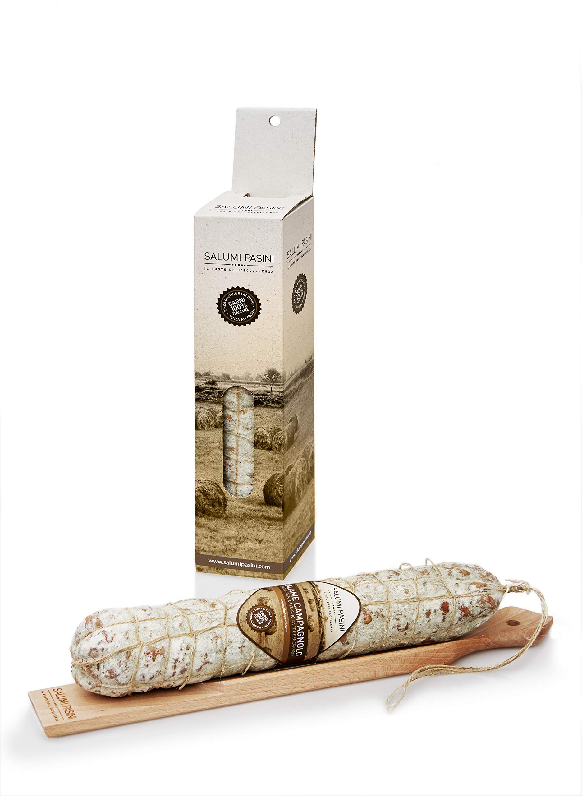 Salame Campagnolo con Tagliere, intero, Salumi Pasini, 700 gr