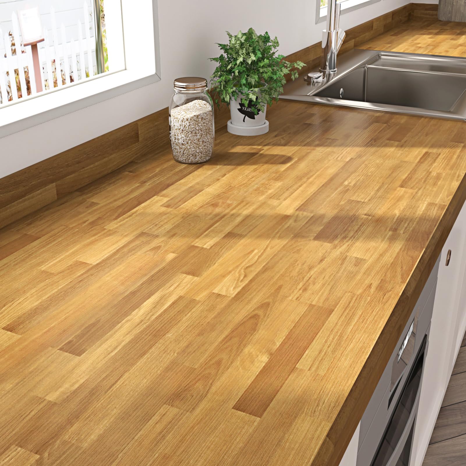 STICKEEP Butcher Block Contact Paper for Countertops Waterpoof