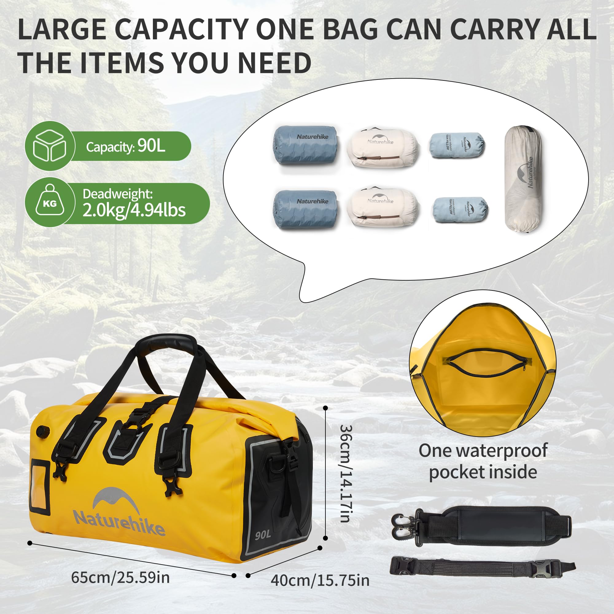 IXIL Sac imperméable pour moto avec fermeture éclair